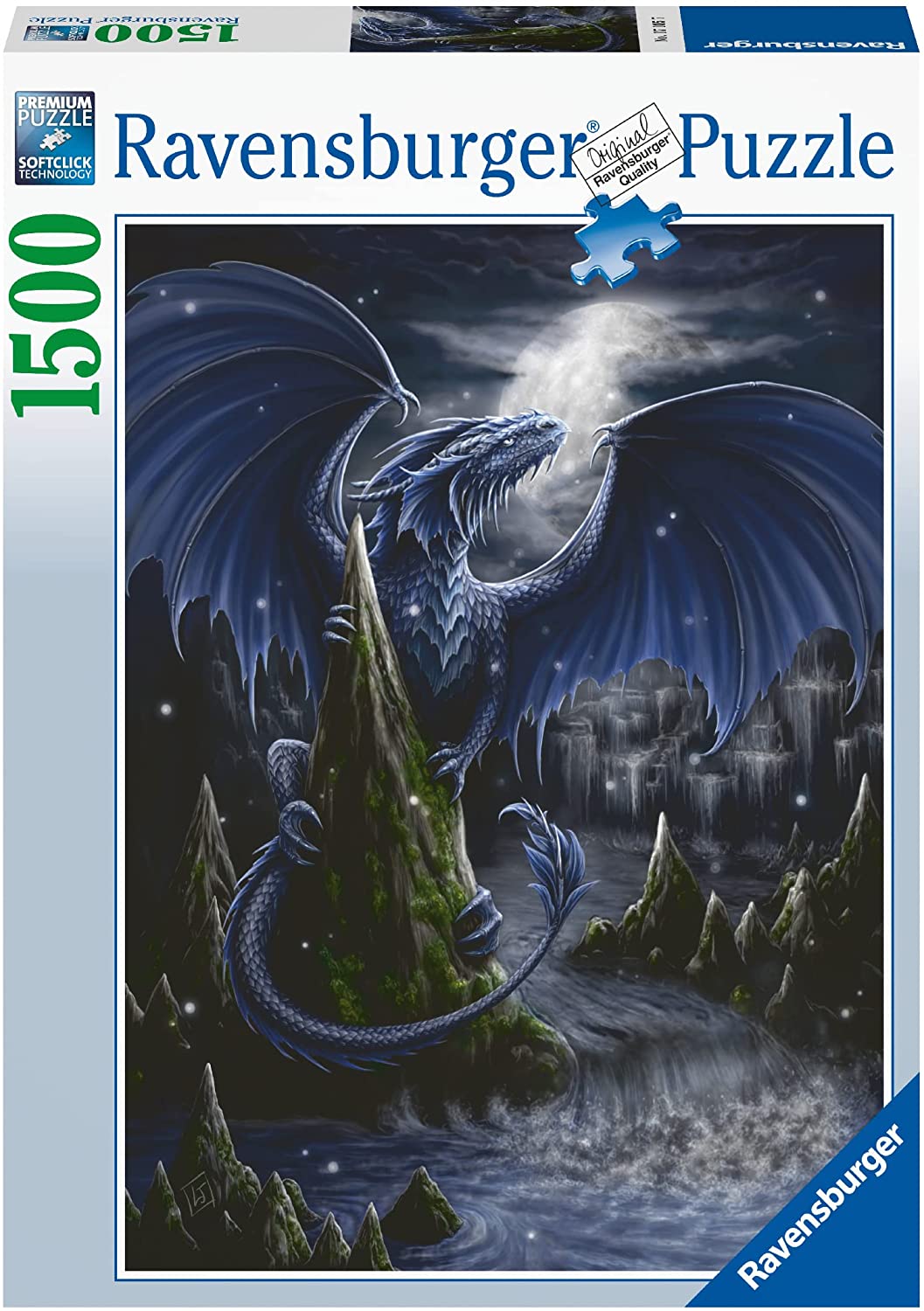 Ravensburger The Dark Blue Dragon 1500 Piece Puzzle image 0
